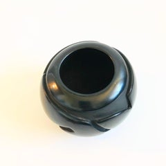 Santa Clara Pueblo Black Pottery Vase by Joy Cain