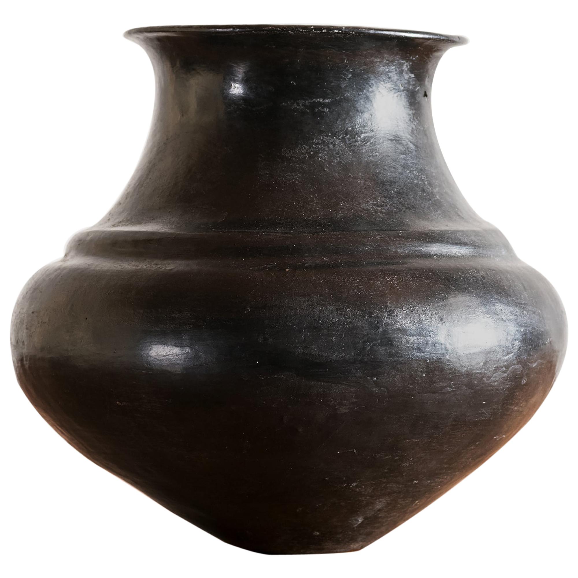 Santa Clara Pueblo Blackware Storage Jar, 1890s