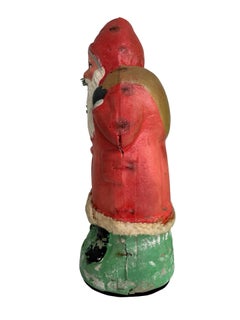 Santa Claus Belsnickel Papermache Candy Container German Christmas 1920s