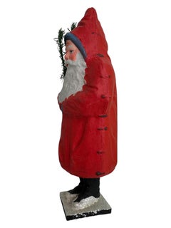 Santa Claus Belsnickel Papermache Candy Container German Christmas 1920s