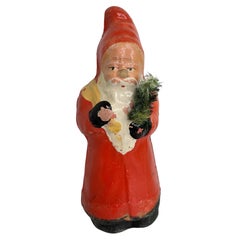 Santa Claus Belsnickel Papermache Candy Container German Christmas 1920s