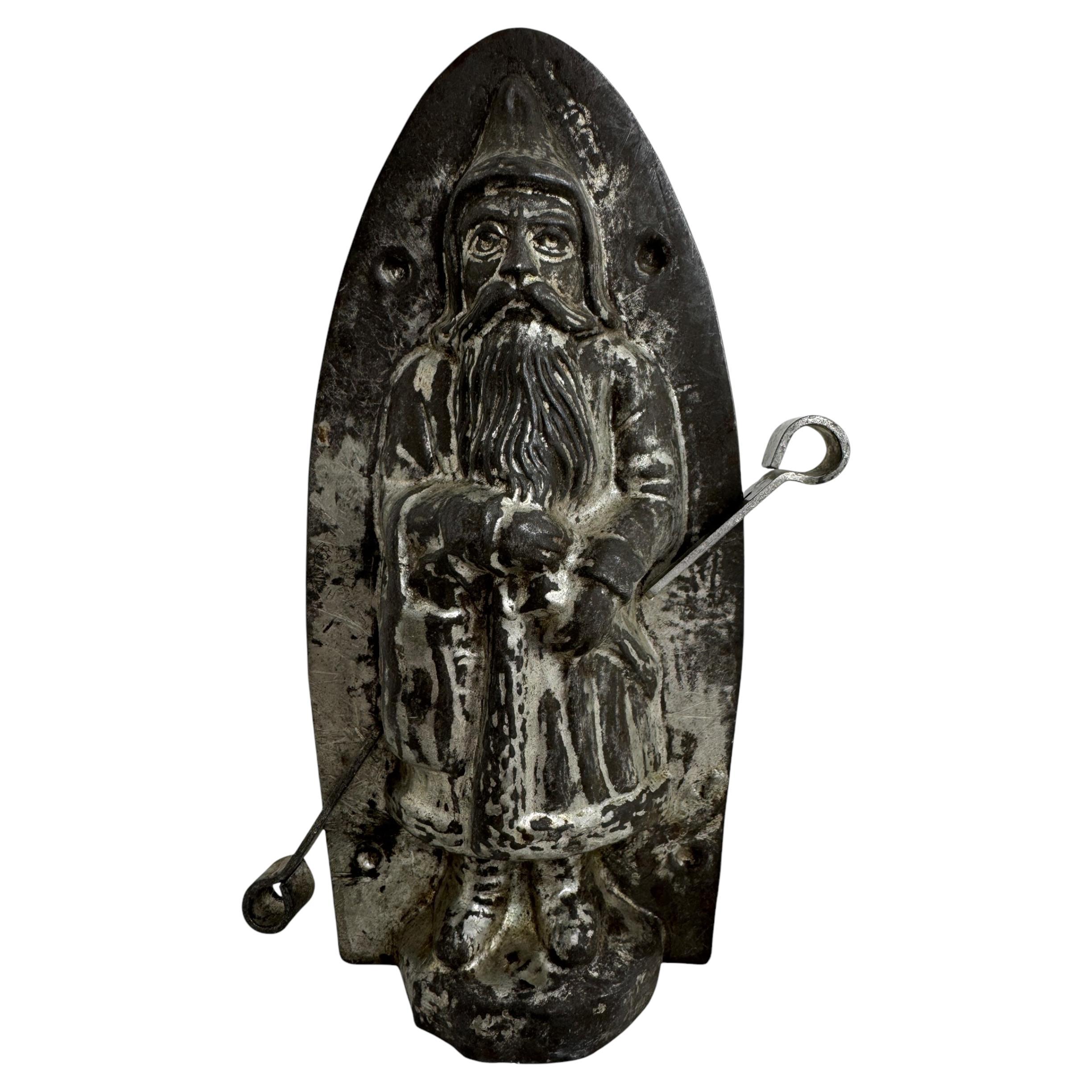 Santa Claus Belsnickle Chocolate Mold Antique 1910s, German Walter, Berlin