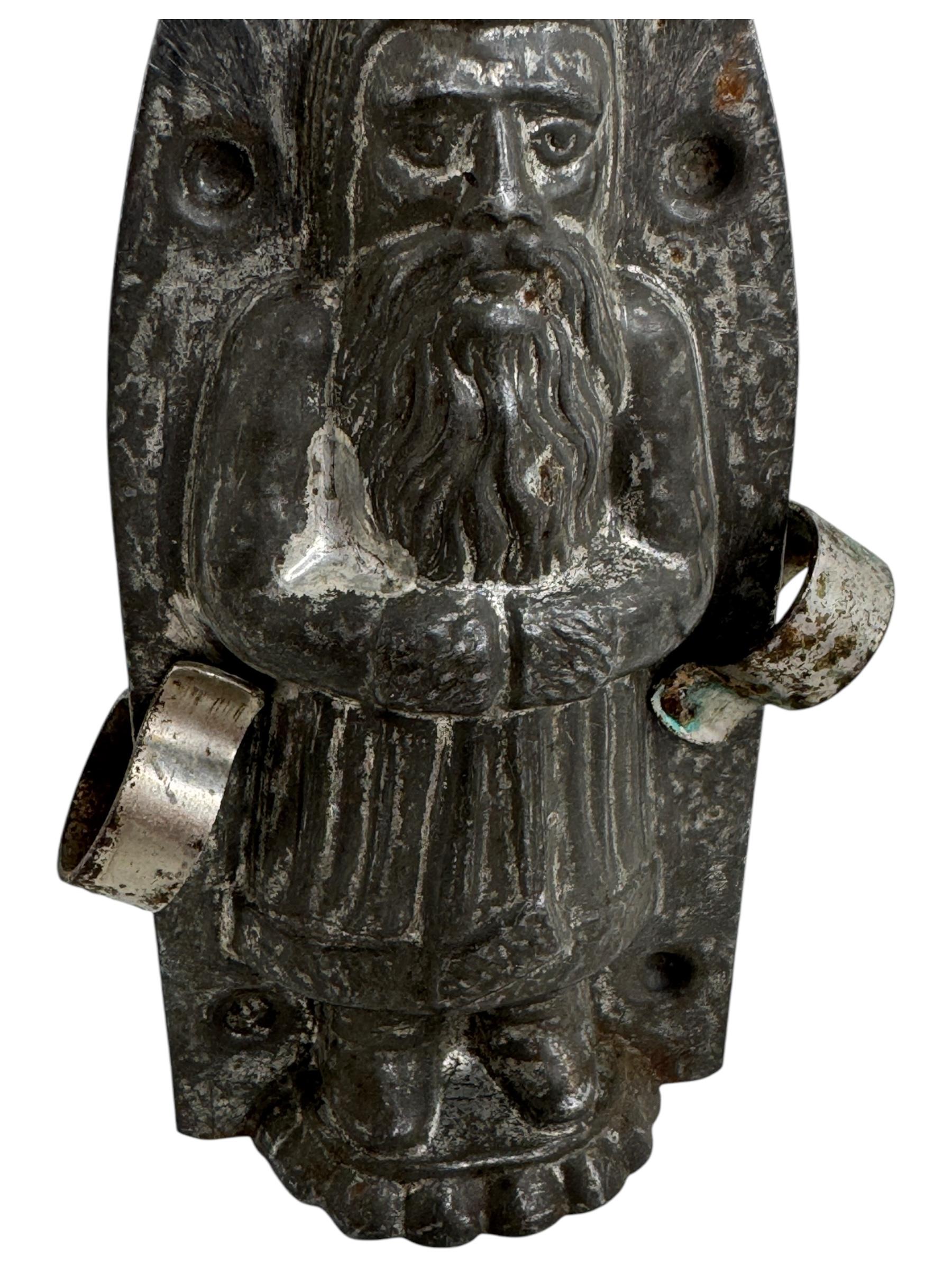 Early 20th Century Santa Claus Belsnickle Chocolate Mold Antique 1910s, Walter, Berlin For Sale