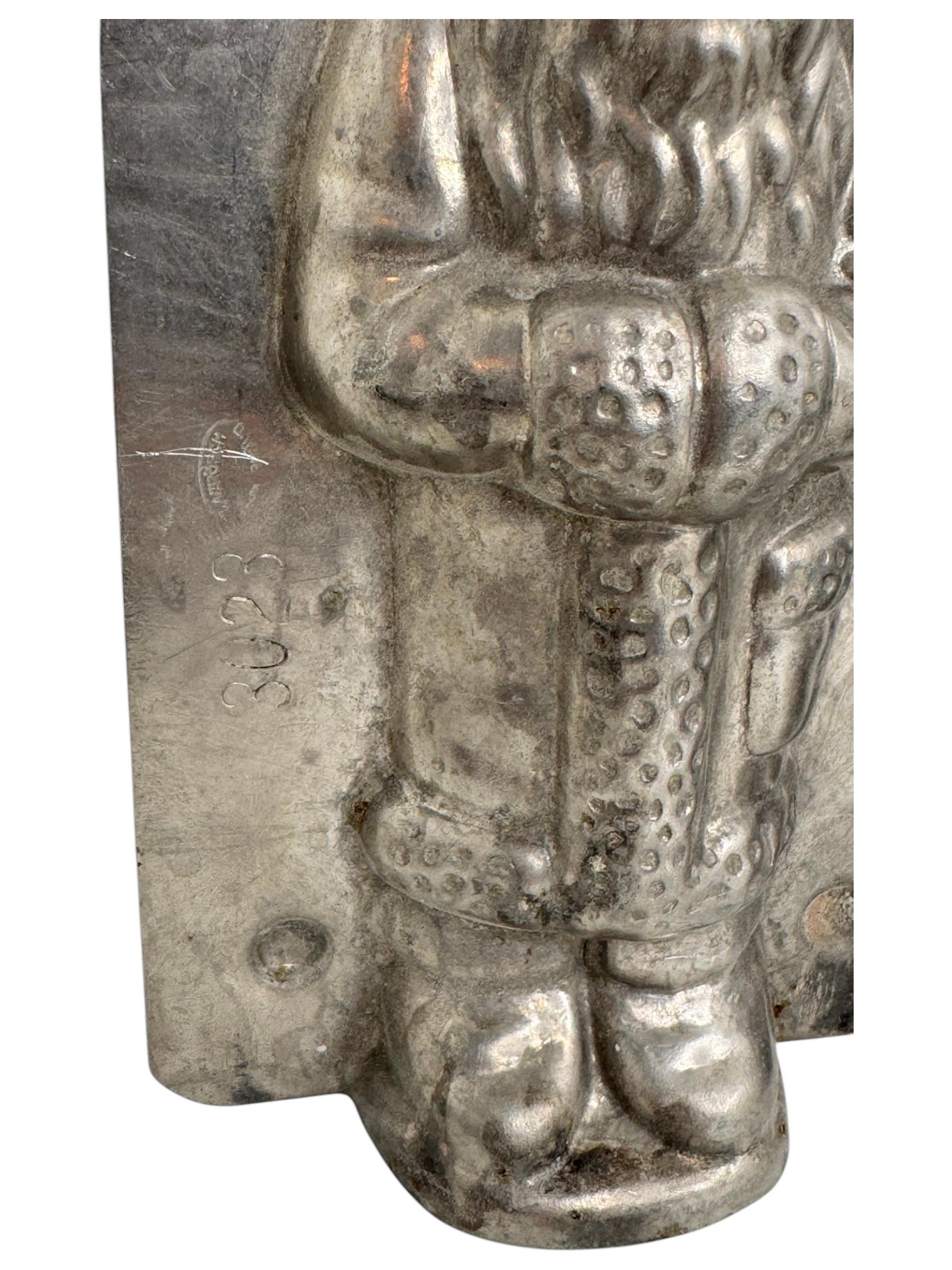 Santa Claus Belsnickle Christmas Chocolate Mold Antique 1930s, German For Sale 5