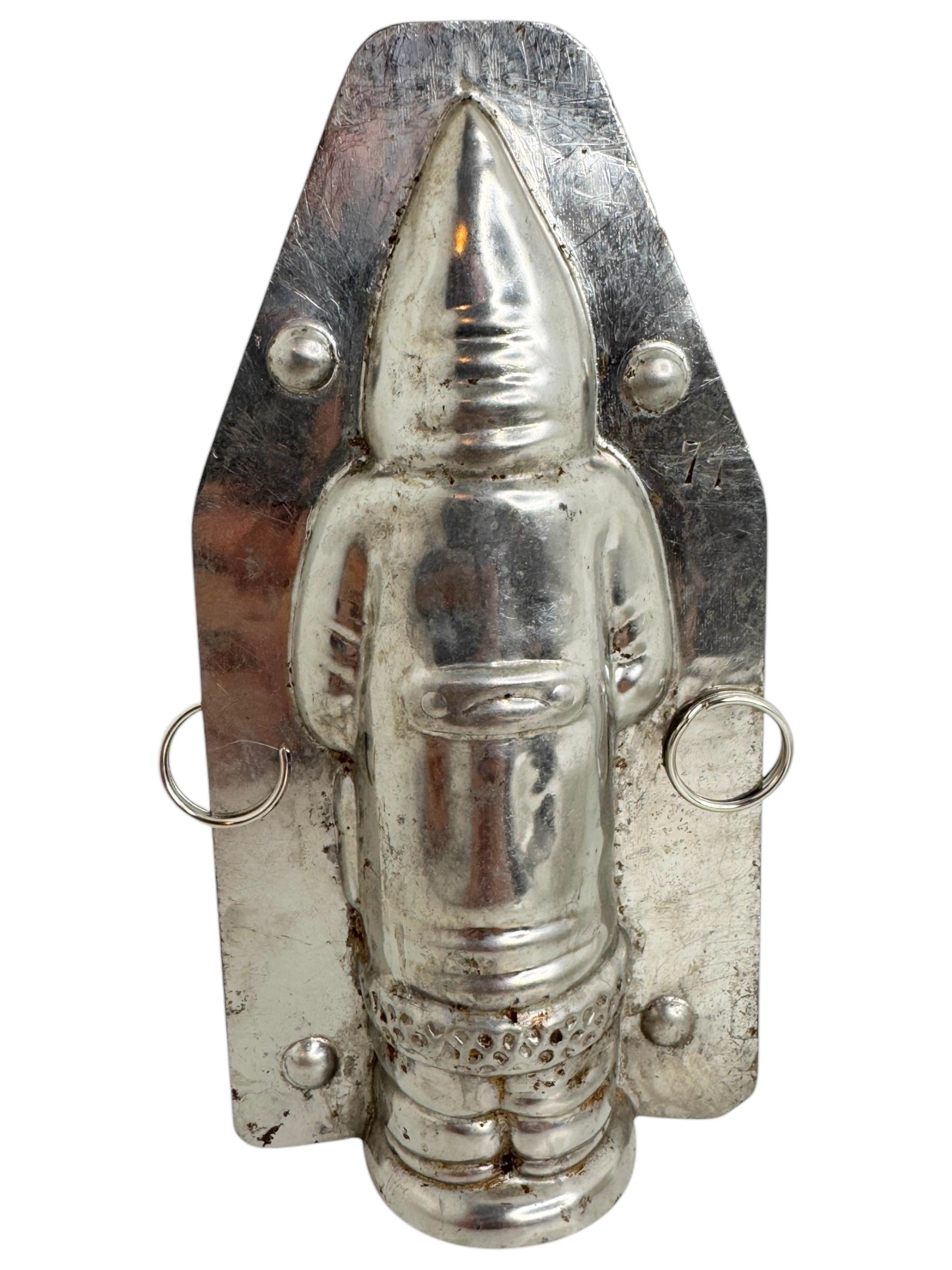 Santa Claus Belsnickle Christmas Chocolate Mold Antique 1930s, German In Good Condition For Sale In Nuernberg, DE
