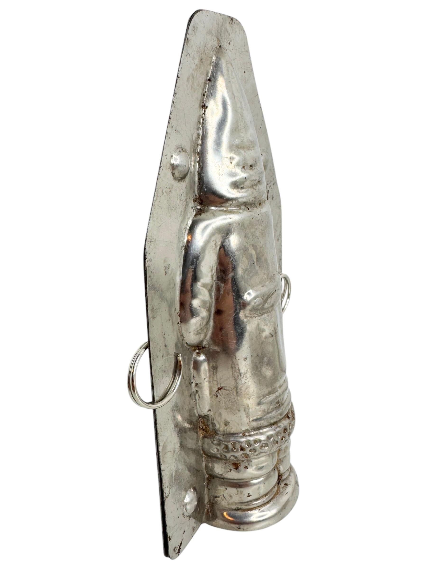 Mid-20th Century Santa Claus Belsnickle Christmas Chocolate Mold Antique 1930s, German For Sale