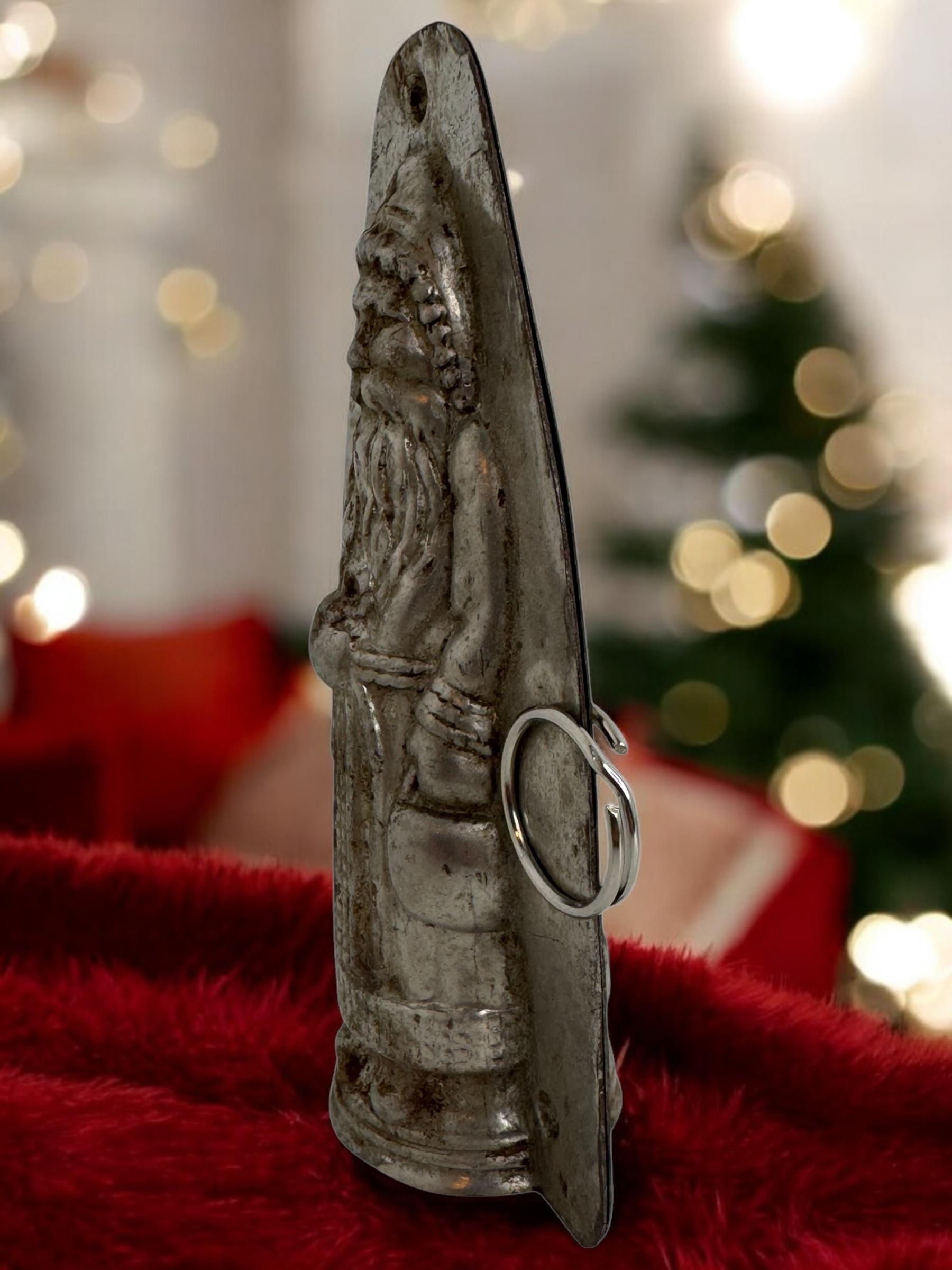 Santa Claus Belsnickle Weihnachts Schokoladenform Antike 1900er Jahre, Deutsch im Angebot 5