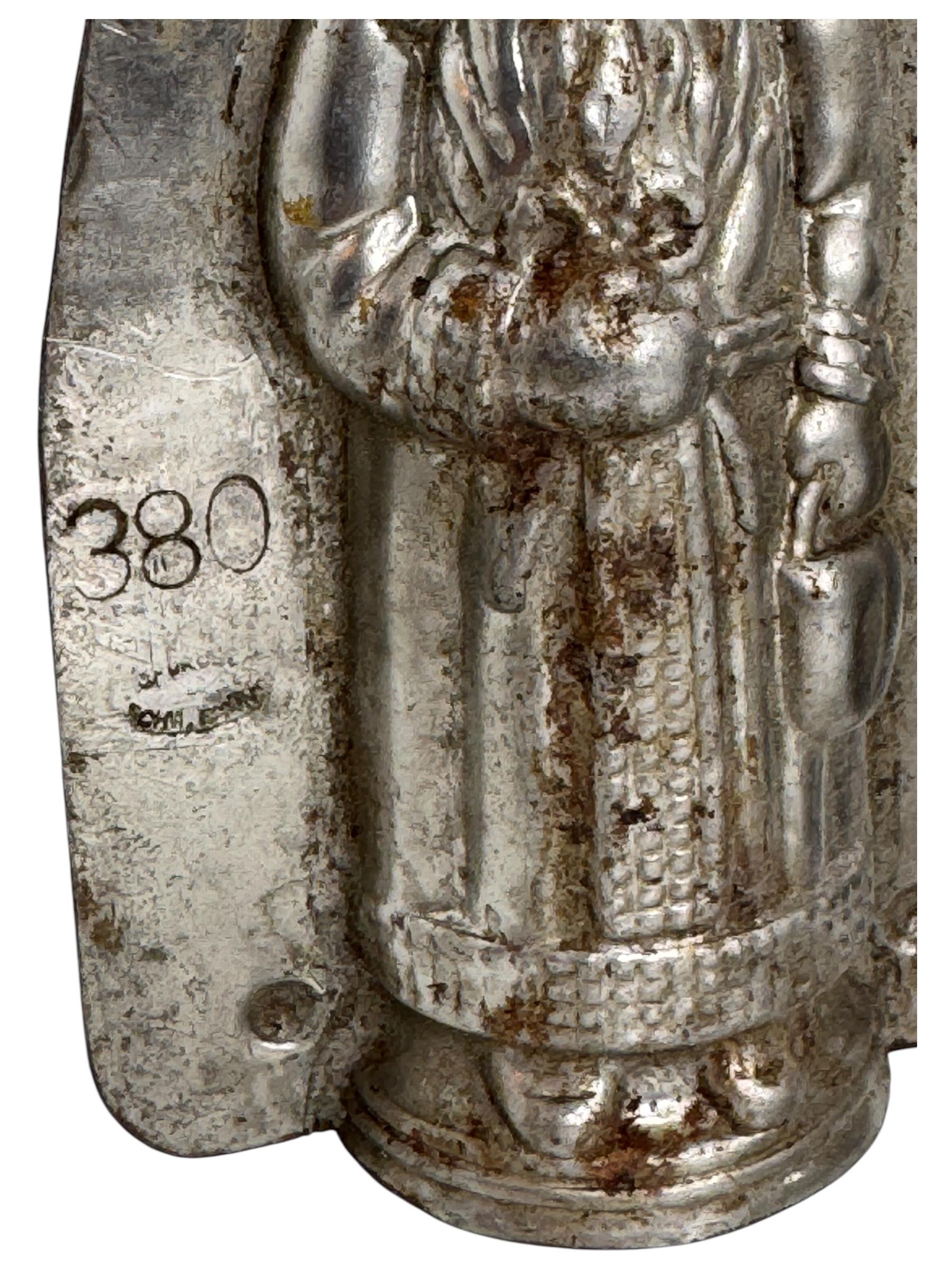 Santa Claus Belsnickle Weihnachts Schokoladenform Antike 1900er Jahre, Deutsch im Angebot 13