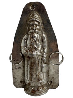 Santa Claus Belsnickle Christmas Chocolate Mold Antique 1900s, German