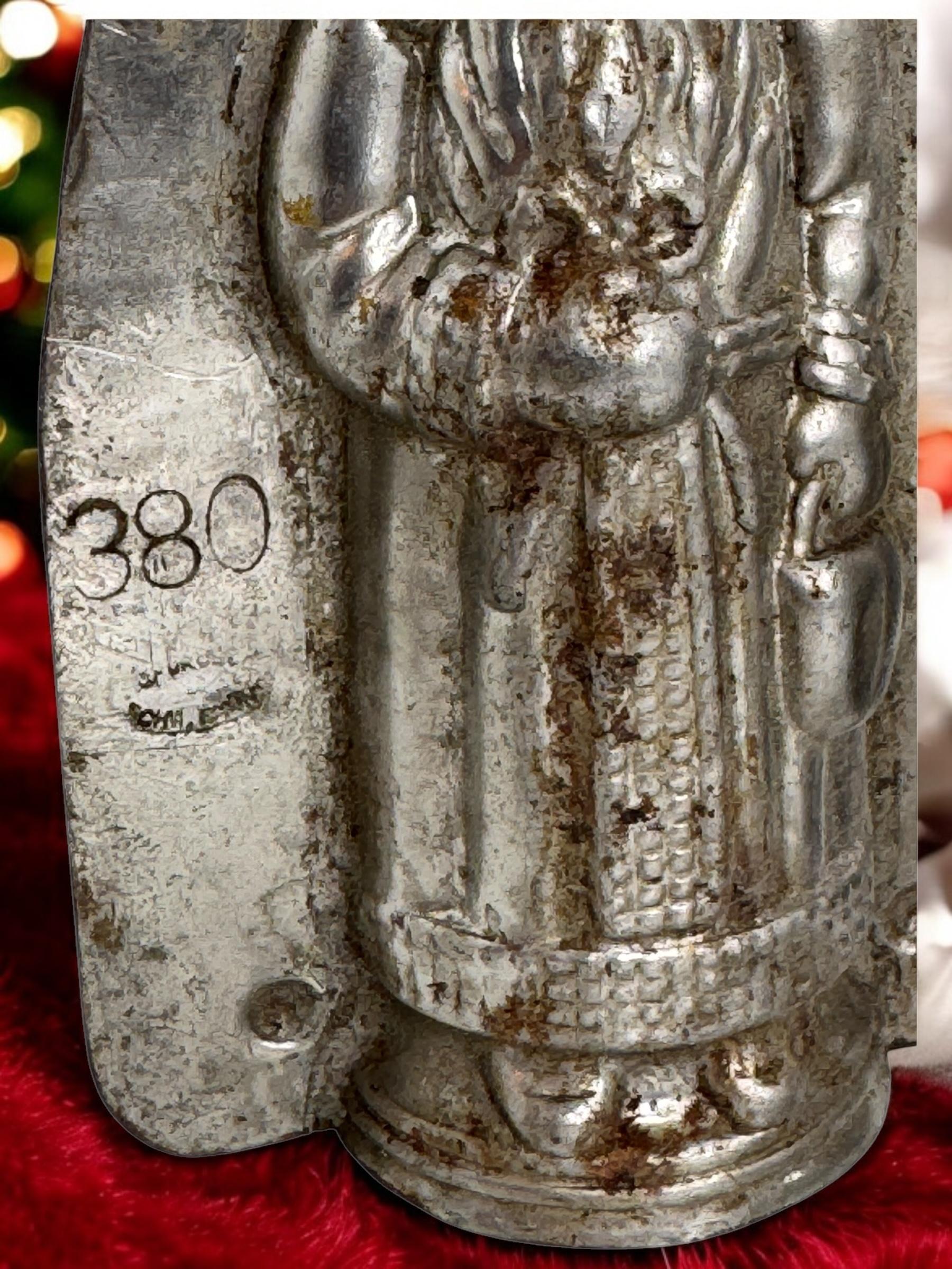 Santa Claus Belsnickle Weihnachts Schokoladenform Antike 1900er Jahre, Deutsch im Angebot 14