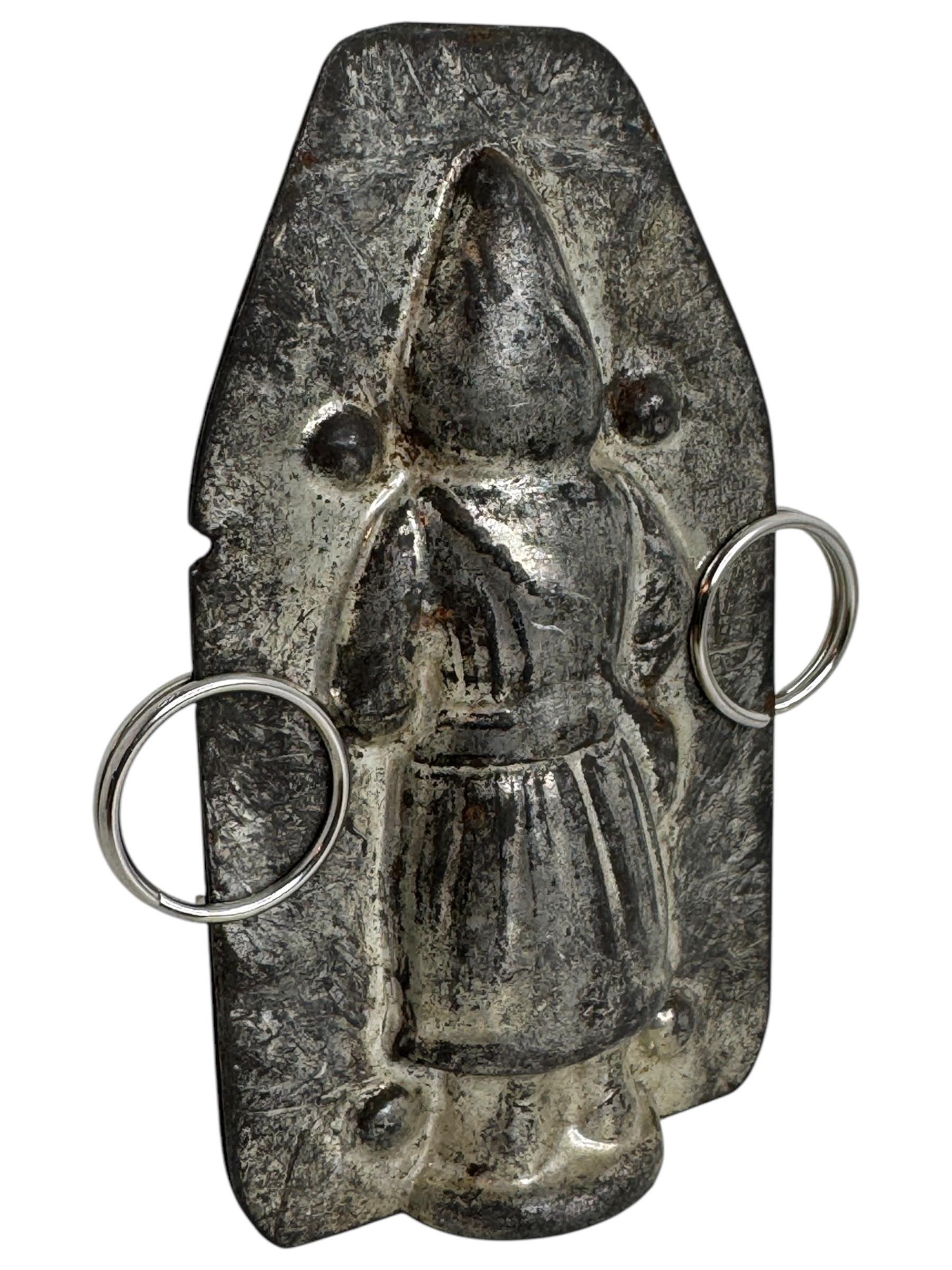 Folk Art Santa Claus Belsnickle Miniature Chocolate Mold Antique 1900s, German For Sale