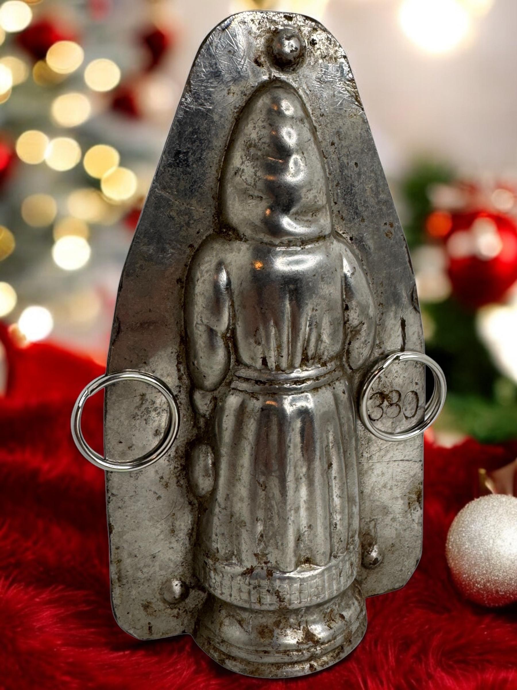 Santa Claus Belsnickle Weihnachts Schokoladenform Antike 1900er Jahre, Deutsch (Frühes 20. Jahrhundert) im Angebot