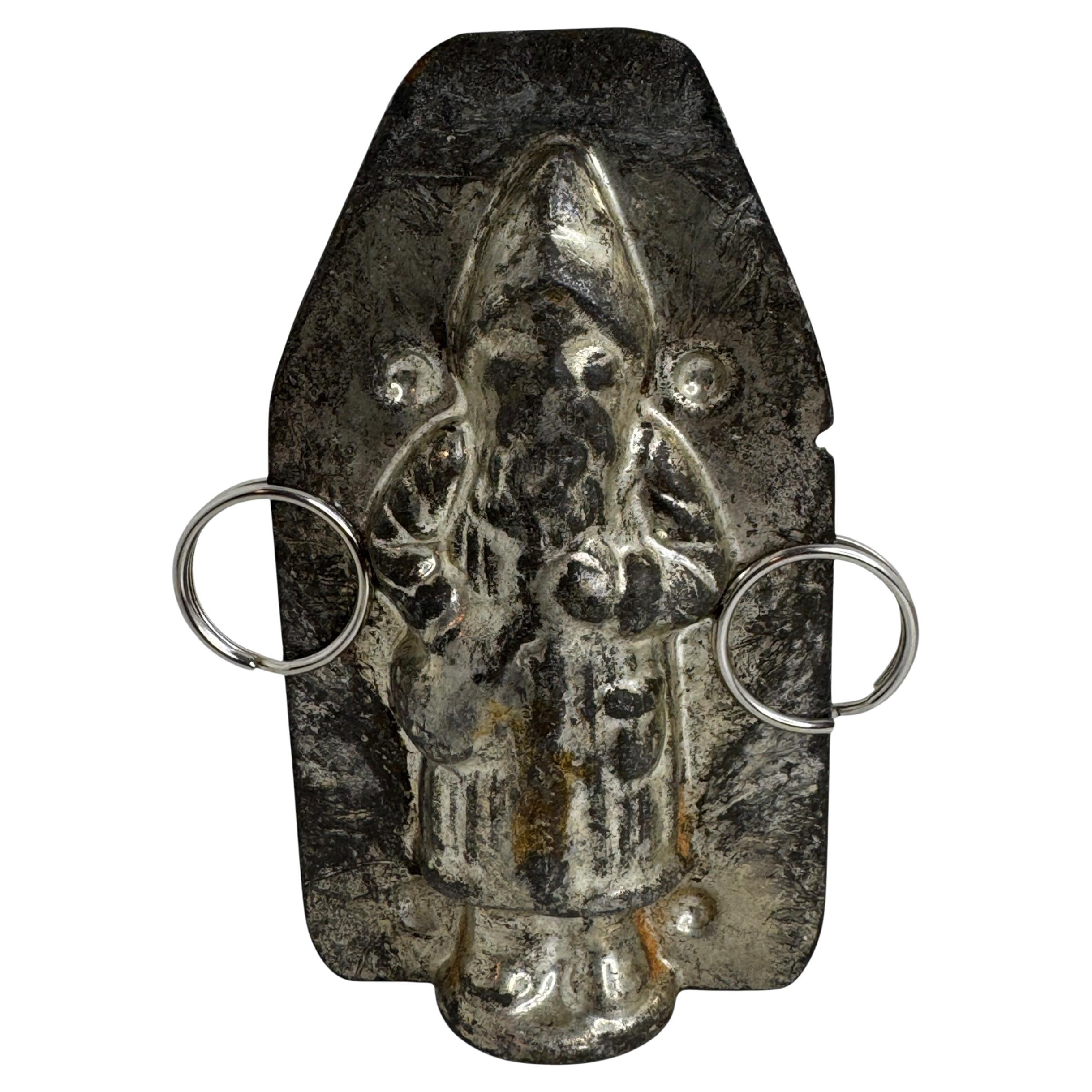 Santa Claus Belsnickle Miniature Chocolate Mold Antique 1900s, German