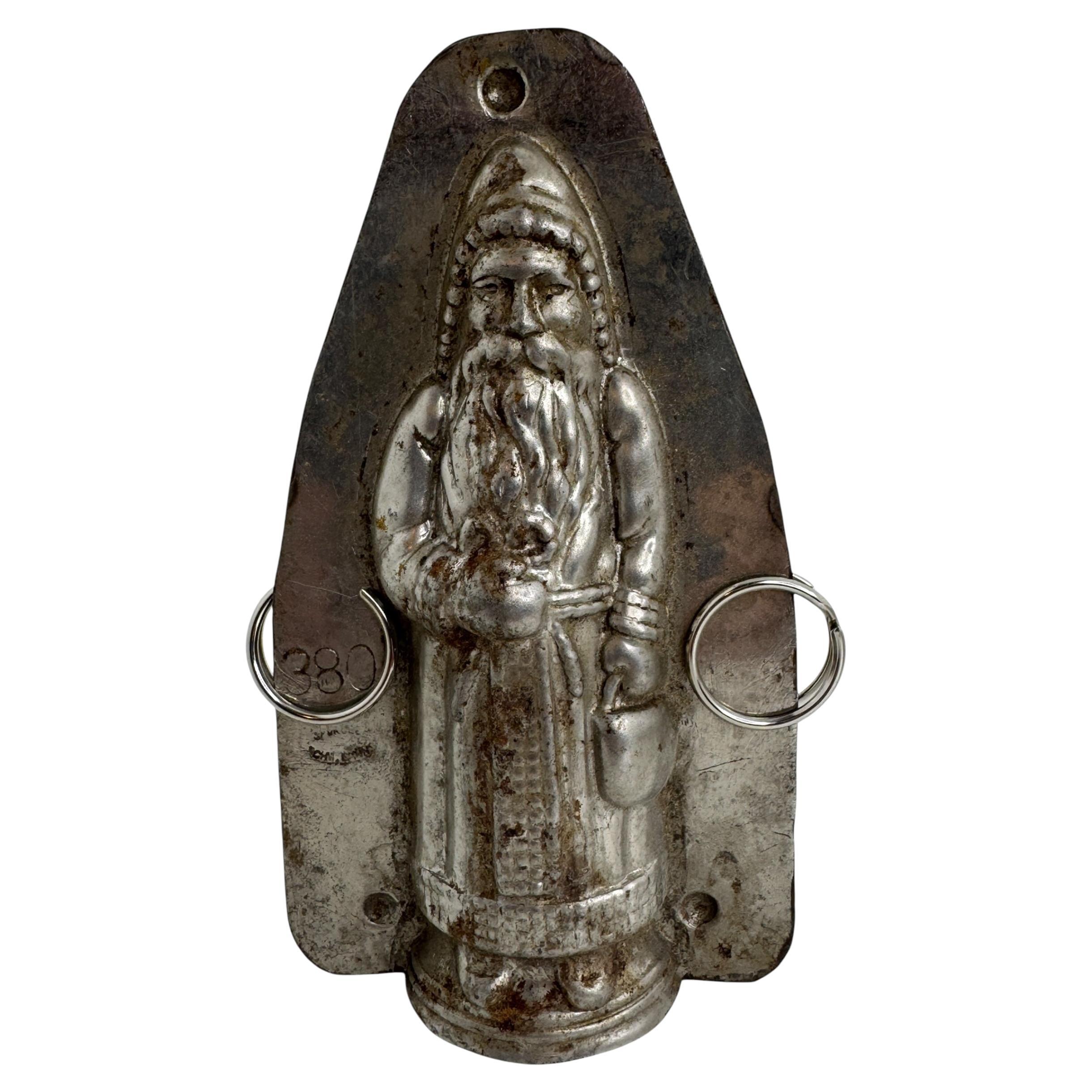 Santa Claus Belsnickle Christmas Chocolate Mold Antique 1900s, German