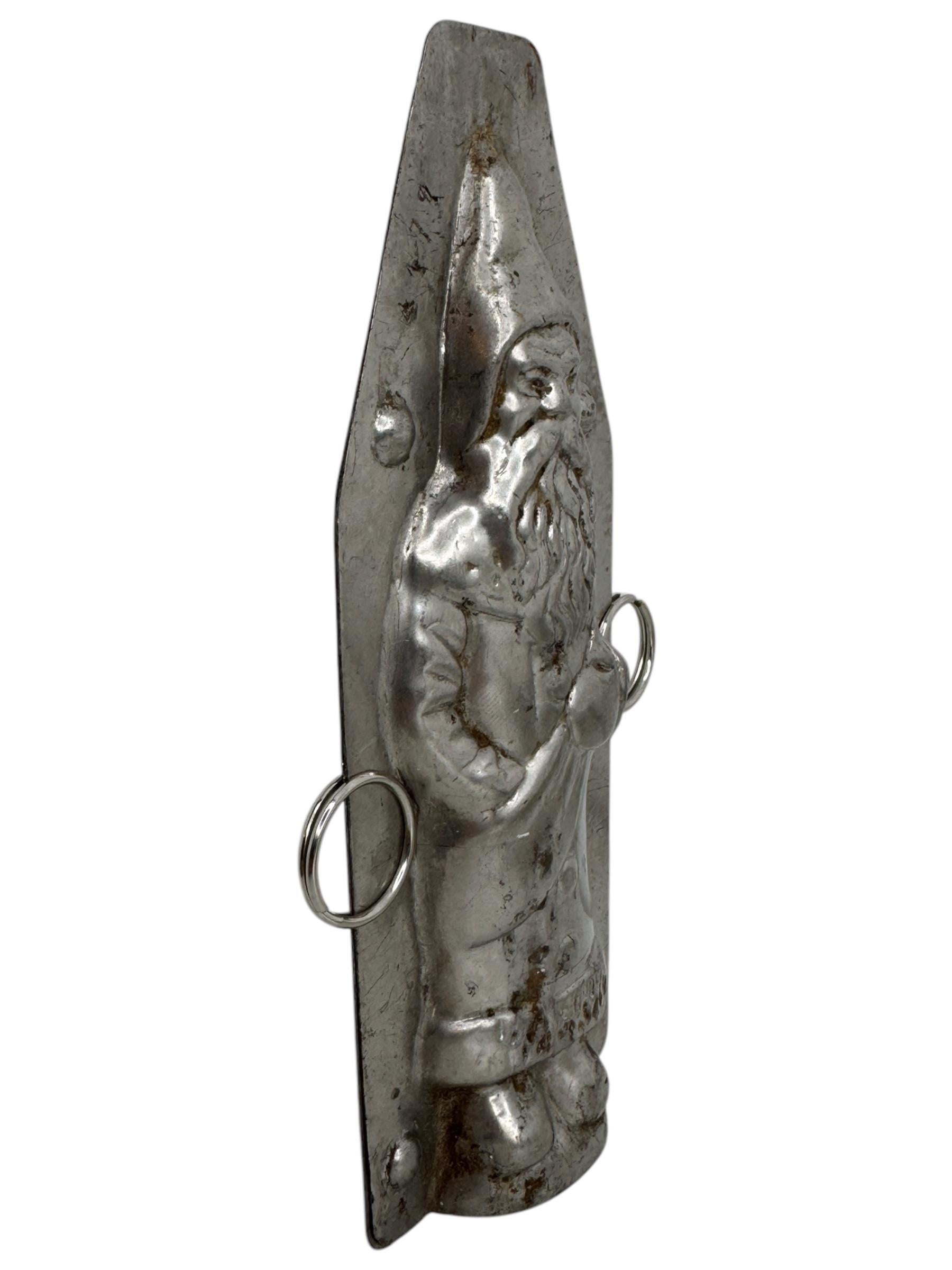 Early 20th Century Santa Claus Belsnickle Chocolate Mold Antique 1910s, German Christmas For Sale