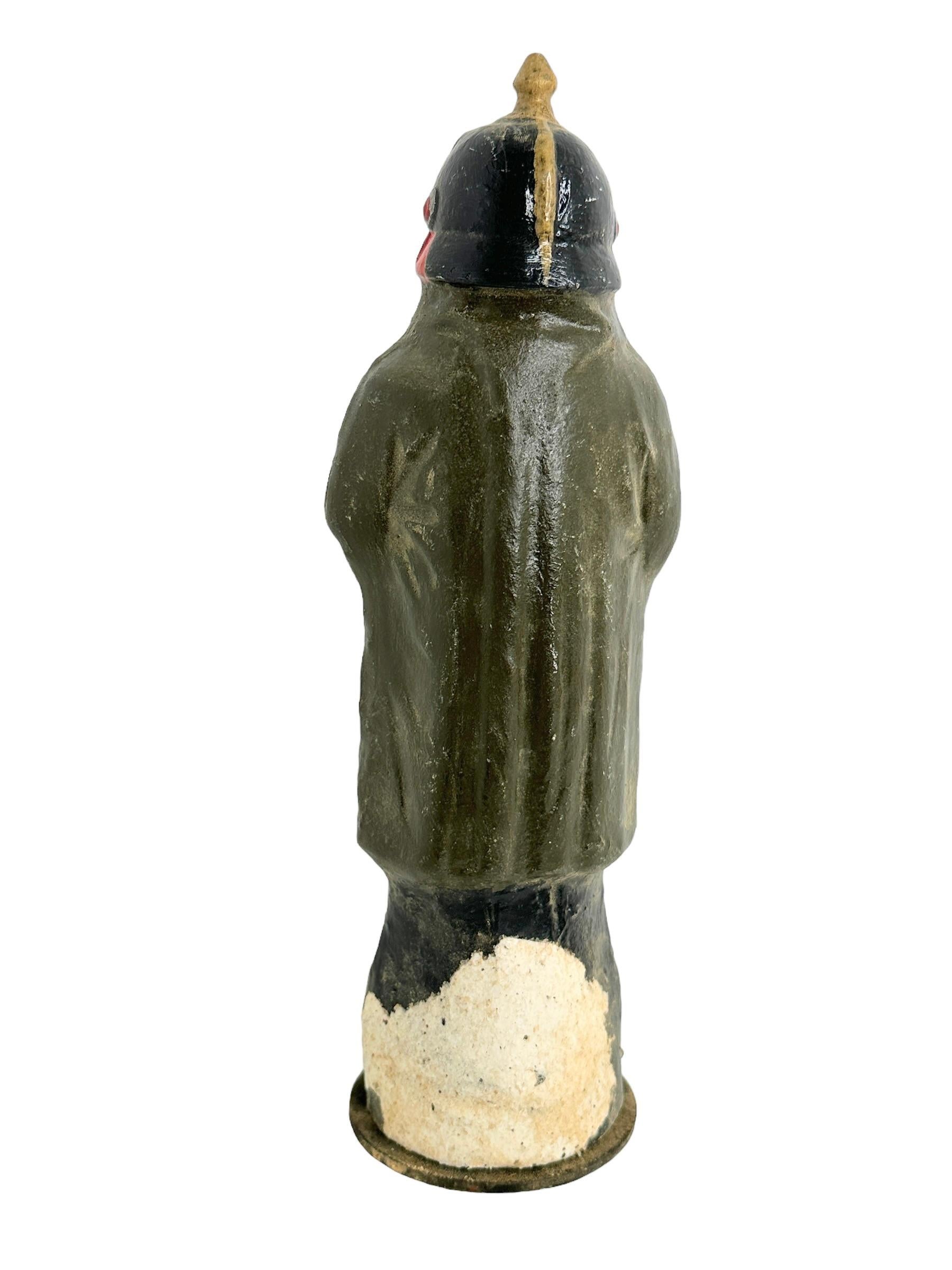 Folk Art Santa Claus Belsnickel Papermache Candy Container German Christmas 1910s For Sale