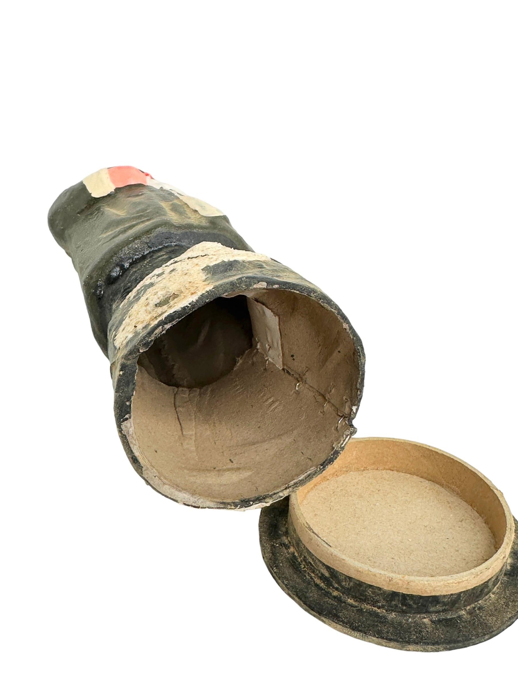 20th Century Santa Claus Belsnickel Papermache Candy Container German Christmas 1910s For Sale