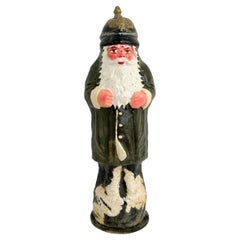 Contenitore per caramelle di Babbo Natale in cartapesta Belsnickel Natale tedesco 1910