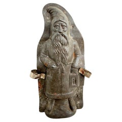 Cendrier de Santa Claus avec moule à chocolat antique des années 1890, allemand
