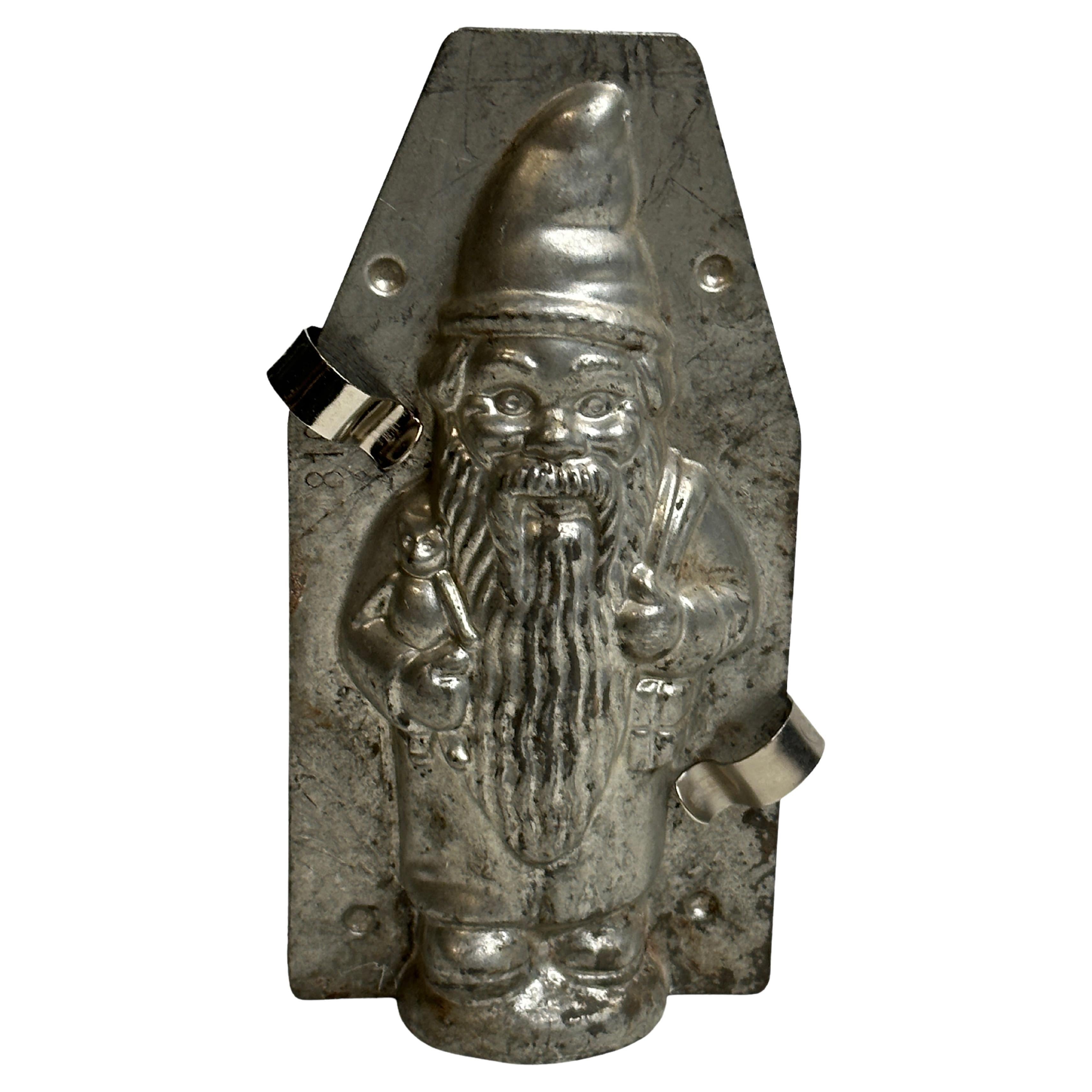 Santa Claus Christmas Chocolate Mold Antique 1920s, Germany For Sale