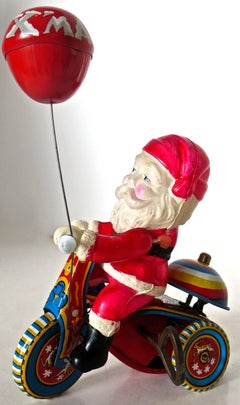 "Santa Claus Cycle" Wind Up Toy with Original Box, Japan, circa 1955