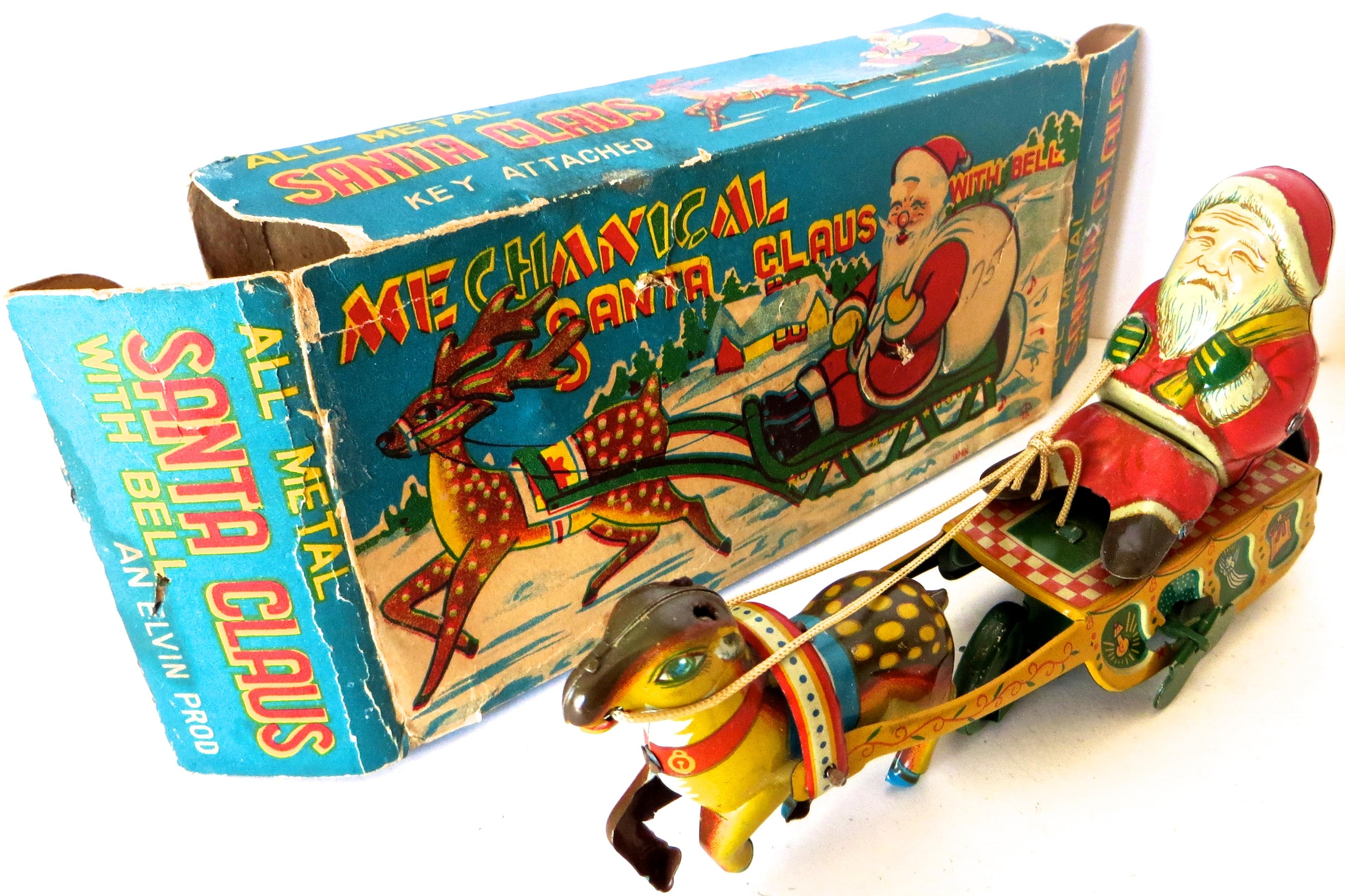 Santa Claus in a Sleigh Wind Up Toy Japan, circa 1953 1