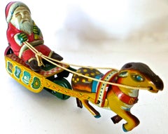 Santa Claus in a Sleigh Wind Up Toy Japan, circa 1953
