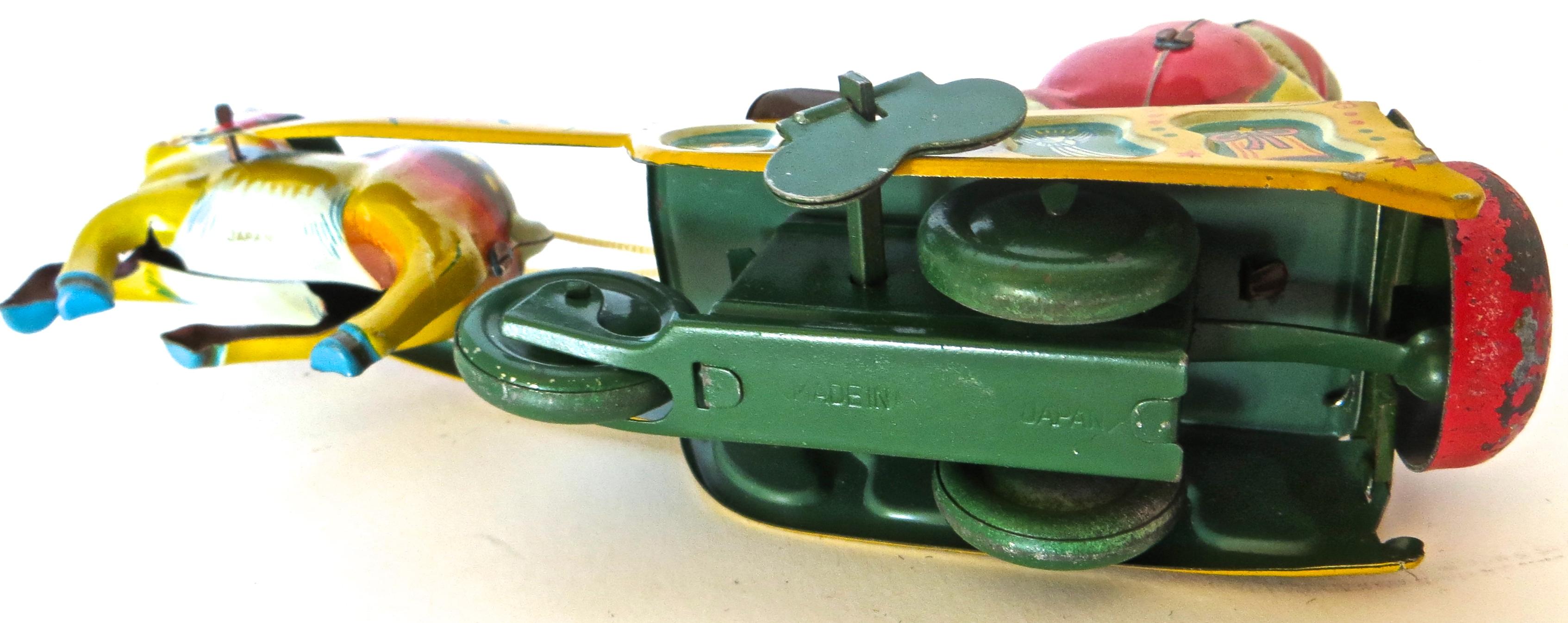 Japanese Santa Claus in a Sleigh Wind Up Toy Japan, circa 1953