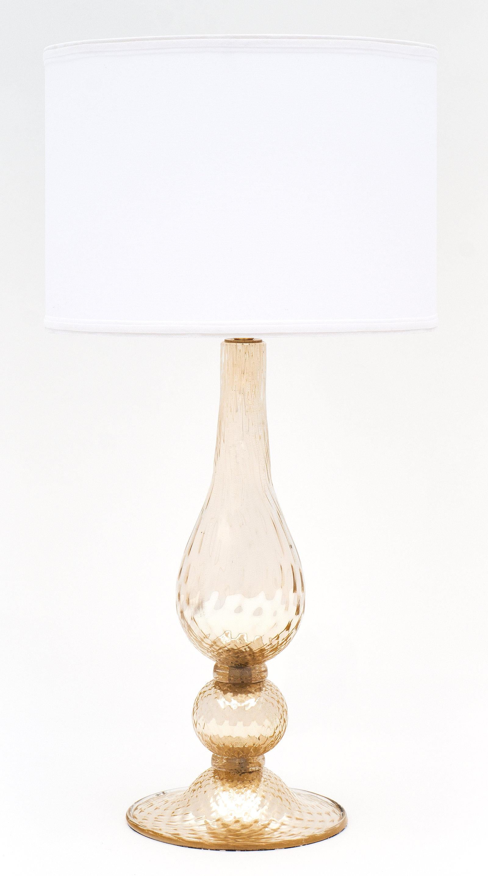 Italian Santa Croce Murano Glass Lamps For Sale