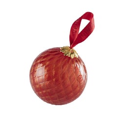 Bola decorativa de Papá Noel en cristal rojo transparente con pan de oro by Venini
