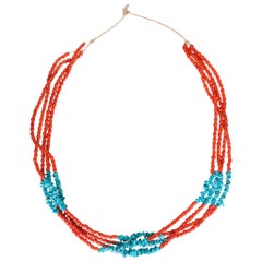 Collier de corail et de turquoises Santa Domingo
