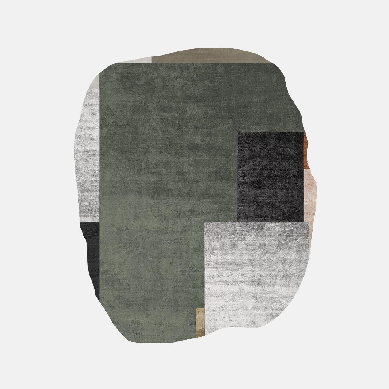 Santa Facile Deja Vu Edit Rug by Atelier Bowy C.D.
Dimensions: W 243 x L 300 cm.
Materials: Wool, silk.

Available in W140 x L220, W170 x L240, W200 x L300, W243 x L300 cm.

Atelier Bowy C.D. is dedicated to crafting contemporary handmade rugs for