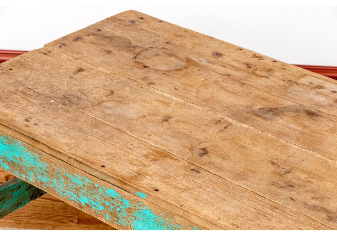 Rustic Santa Fe Painted Pine Cocktail Table From J. Sykes For Sale