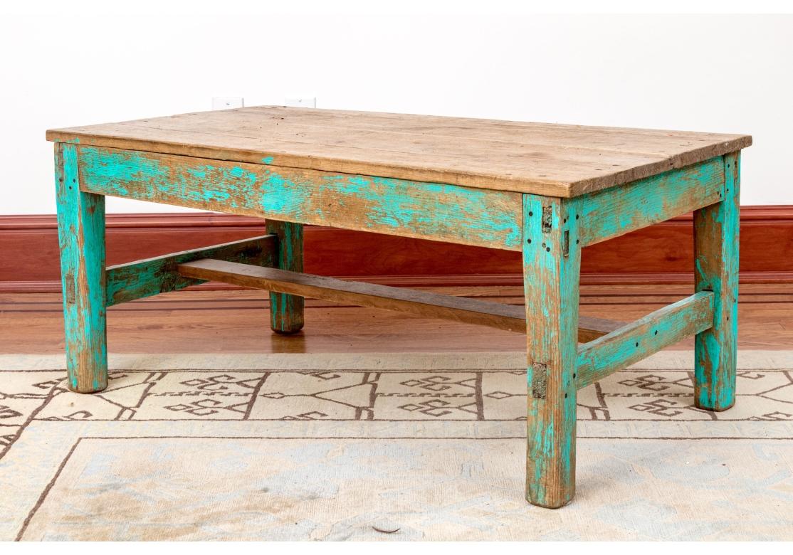 American Santa Fe Painted Pine Cocktail Table From J. Sykes For Sale