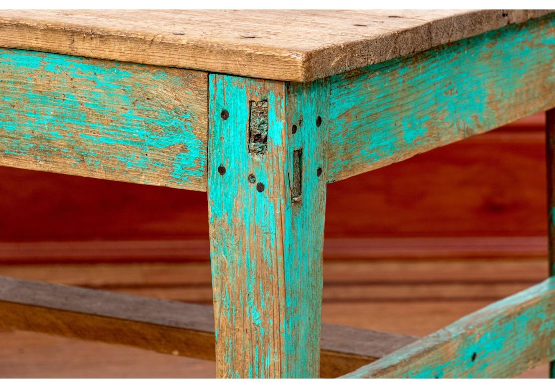 20th Century Santa Fe Painted Pine Cocktail Table From J. Sykes For Sale