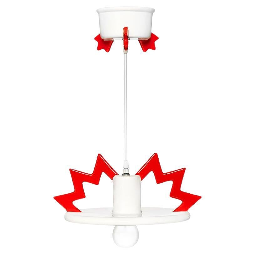Santa Fe Porcelain Ceiling Lamp EU 220 Volts, by Matteo Thun for Memphis Milano For Sale