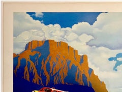 SANTA FE RAILROAD SUPER CHIEF Original Vintage American Travel Tourism Poster