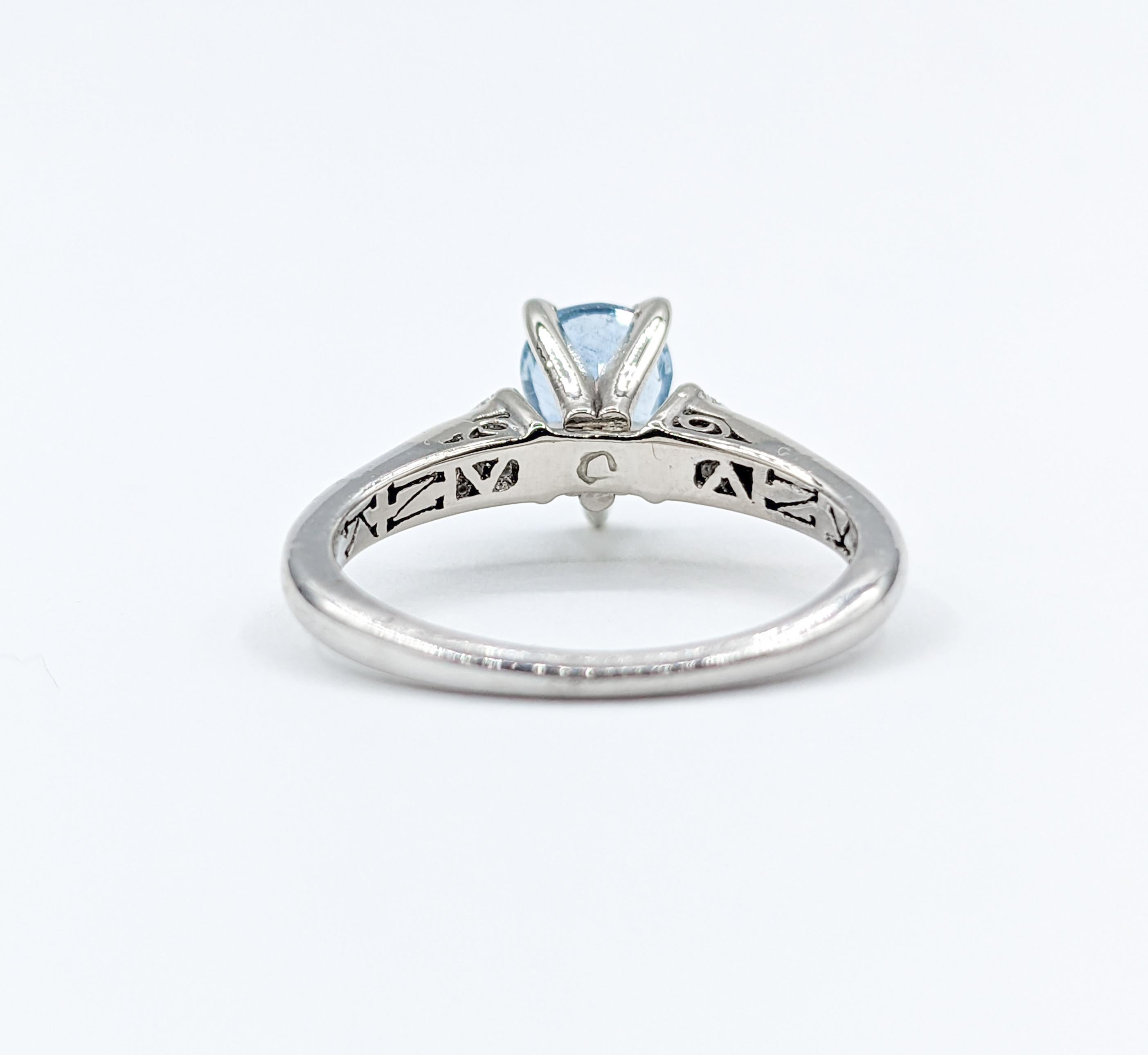 Women's Santa Maria Aquamarine & Diamond Ring For Sale