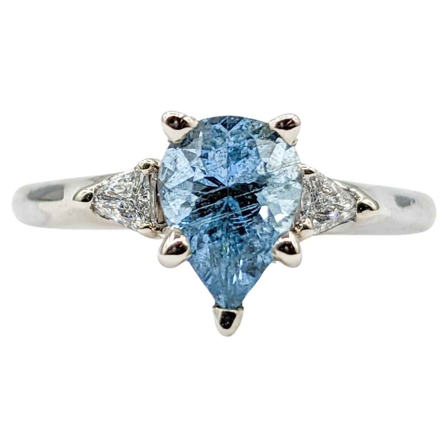 Santa Maria Aquamarine & Diamond Ring For Sale