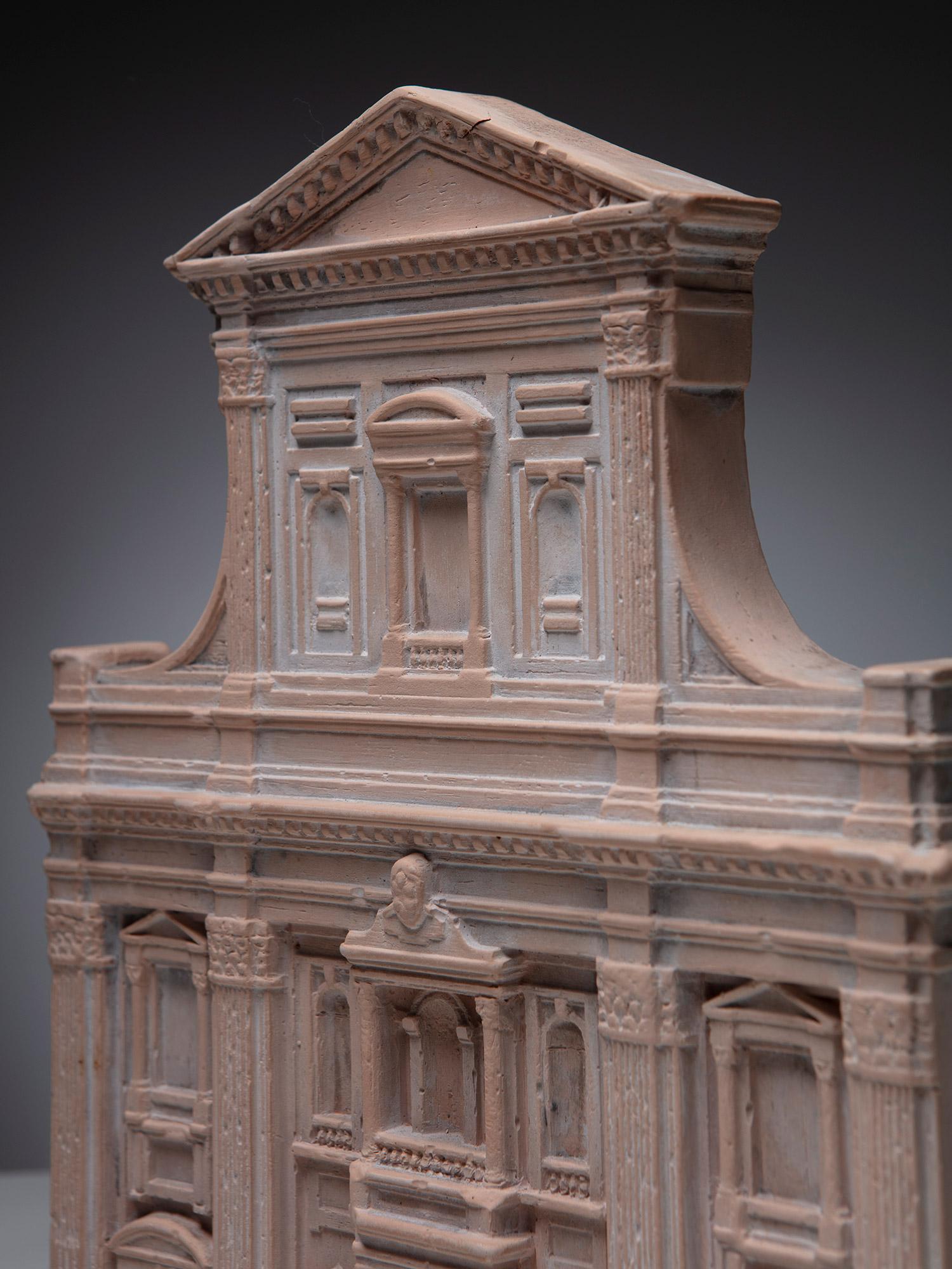 „Santa Maria del Fiore“ Terrakotta-Skulptur mit Kathedralenfront, Italien, 1950er Jahre im Zustand „Gut“ im Angebot in Milan, IT