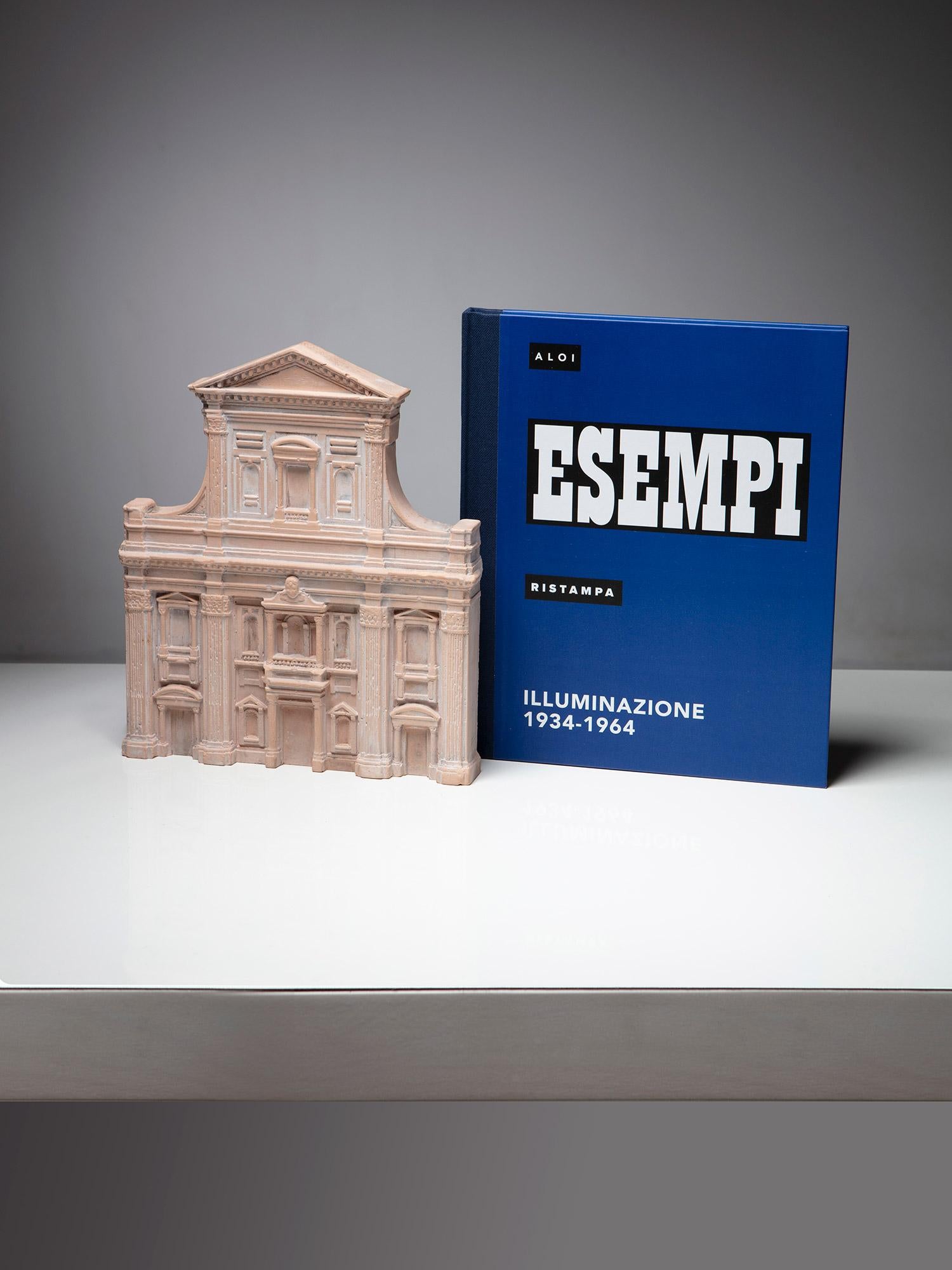 „Santa Maria del Fiore“ Terrakotta-Skulptur mit Kathedralenfront, Italien, 1950er Jahre im Angebot 1