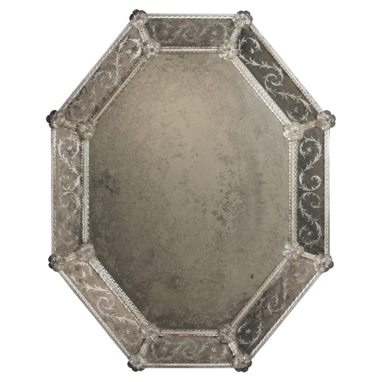 "Santa Maria Gloriosa dei Frari" Reproduction of Antique Murano Glass Mirror