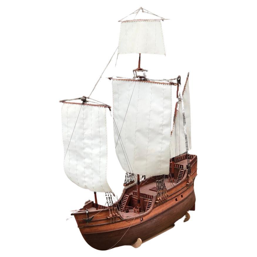 Modell eines Schiffes in Museumsqualität von Santa Maria im Angebot