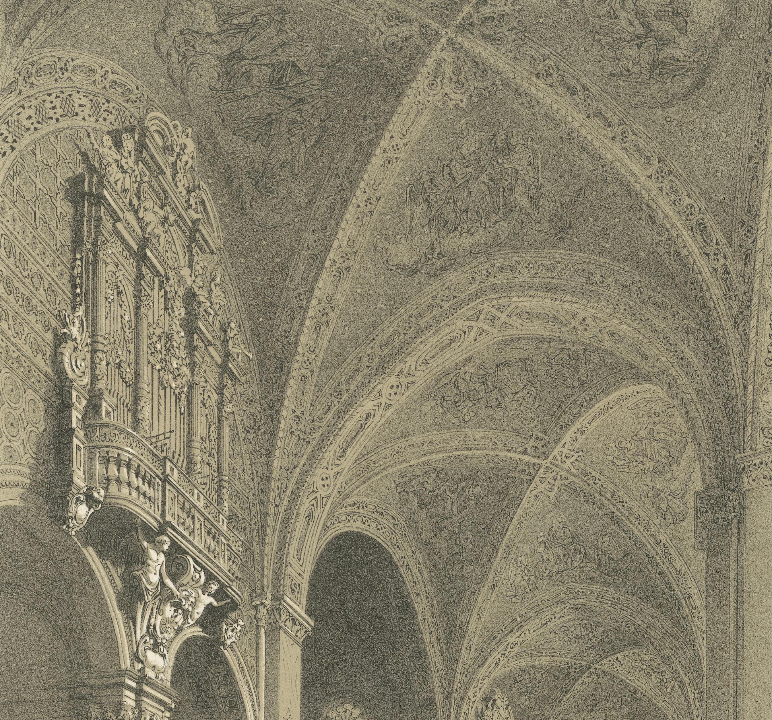 Santa Maria sopra Minerva, Rome – Gothic Church Interior, 1868