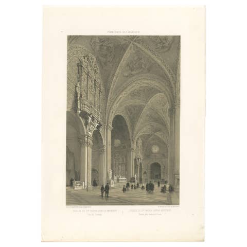 Santa Maria sopra Minerva, Rome – Gothic Church Interior, 1868