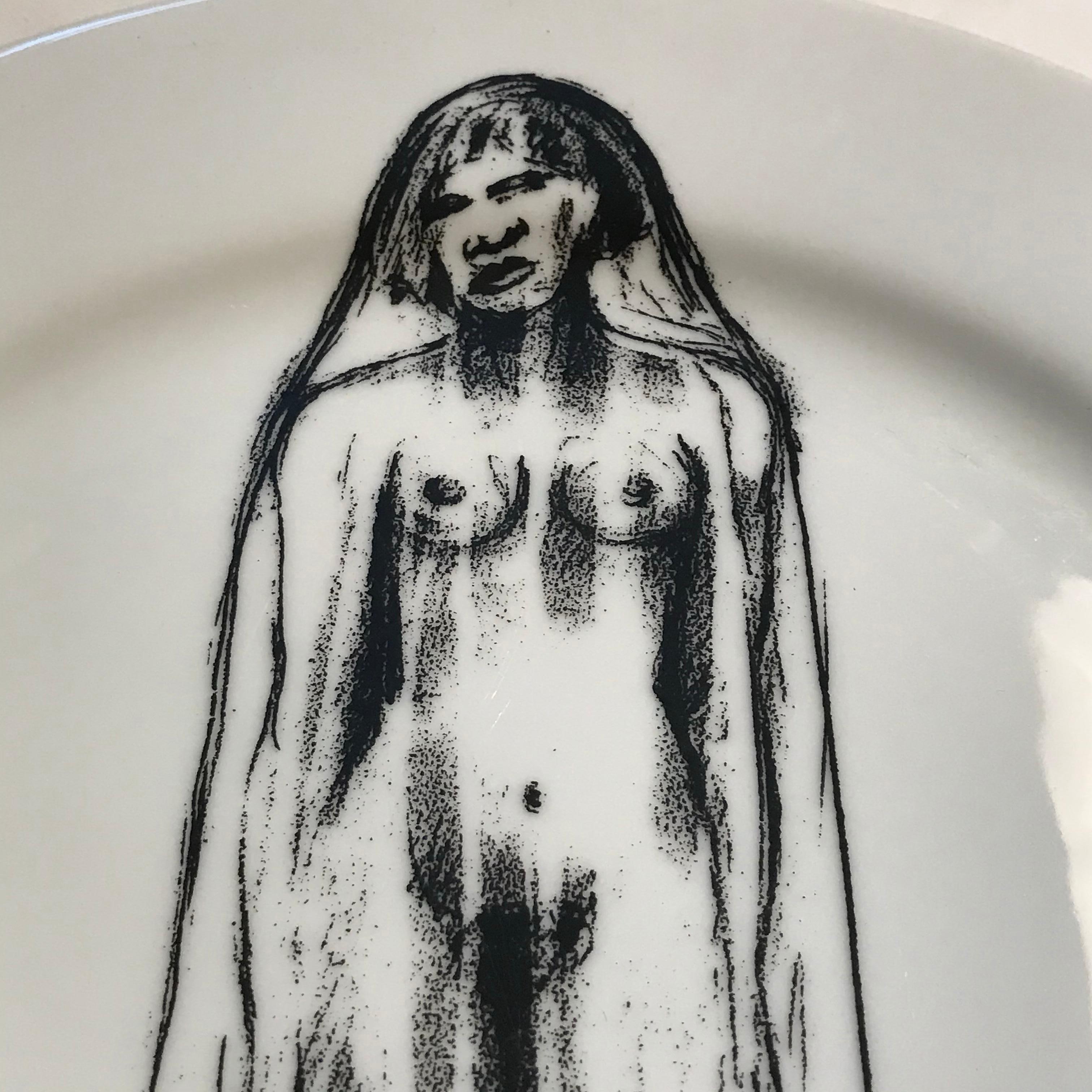 Ceramic plate designed by artist Alison. Produced on the occasion of the Santa Monica Museum of Art’s 20th anniversary. Edition of 125 Plate signed; numbered and stamped with artist signature and SMMOA 20th Anniversary stamp to the verso.
 