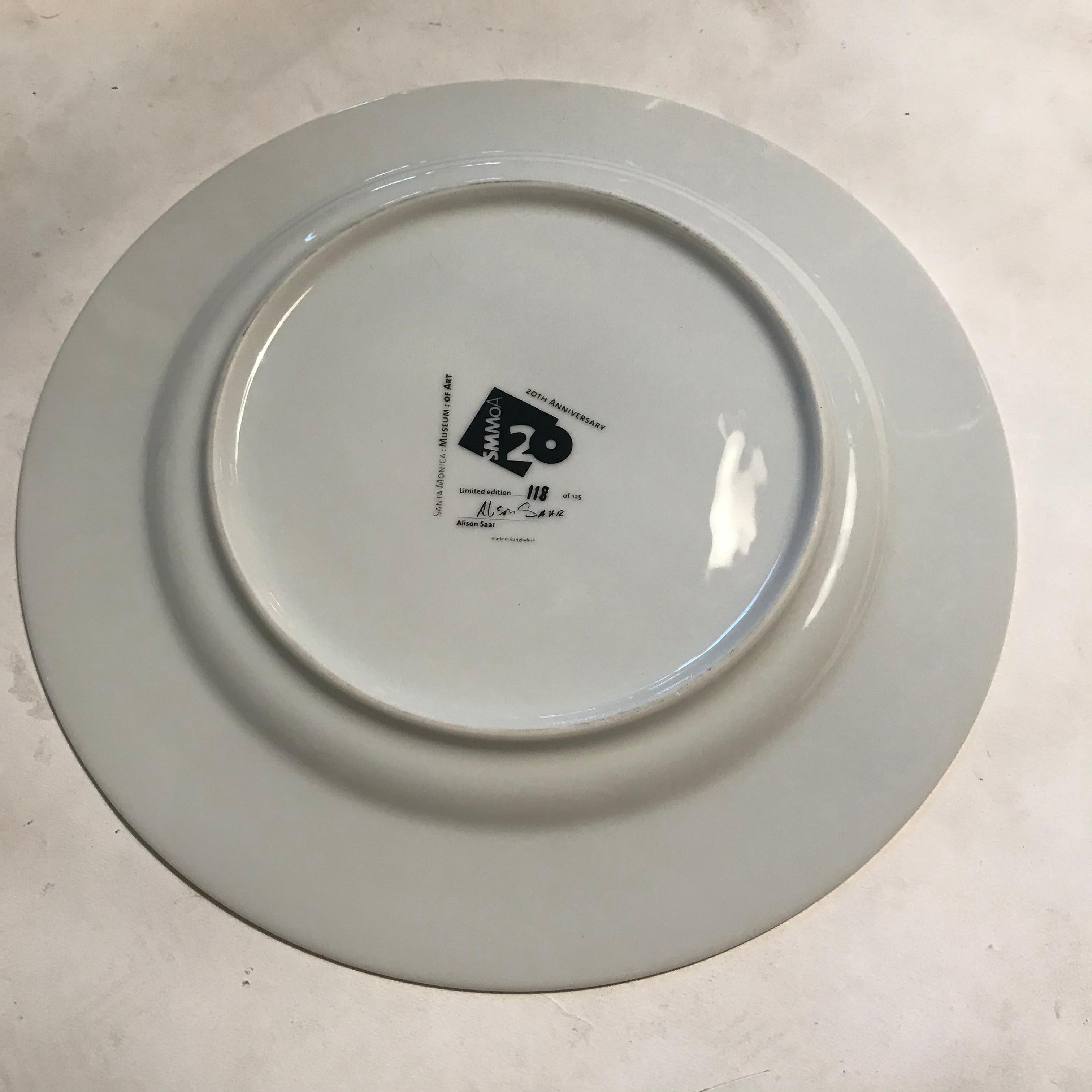 North American Santa Monica Museum of Art 20th Anniversary Alison Saar Plate