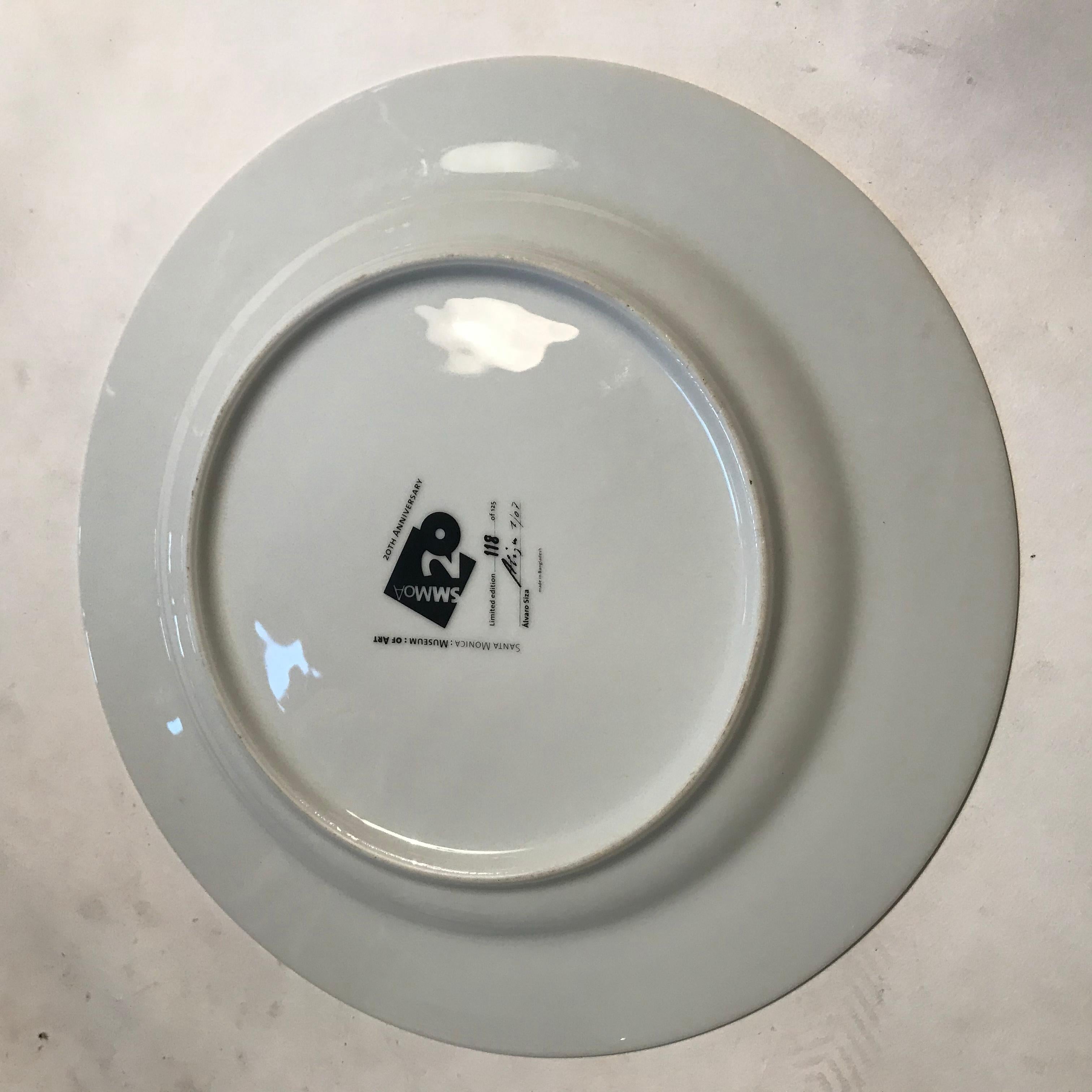 Modern Santa Monica Museum of Art 20th Anniversary Alvaro Siza Plate