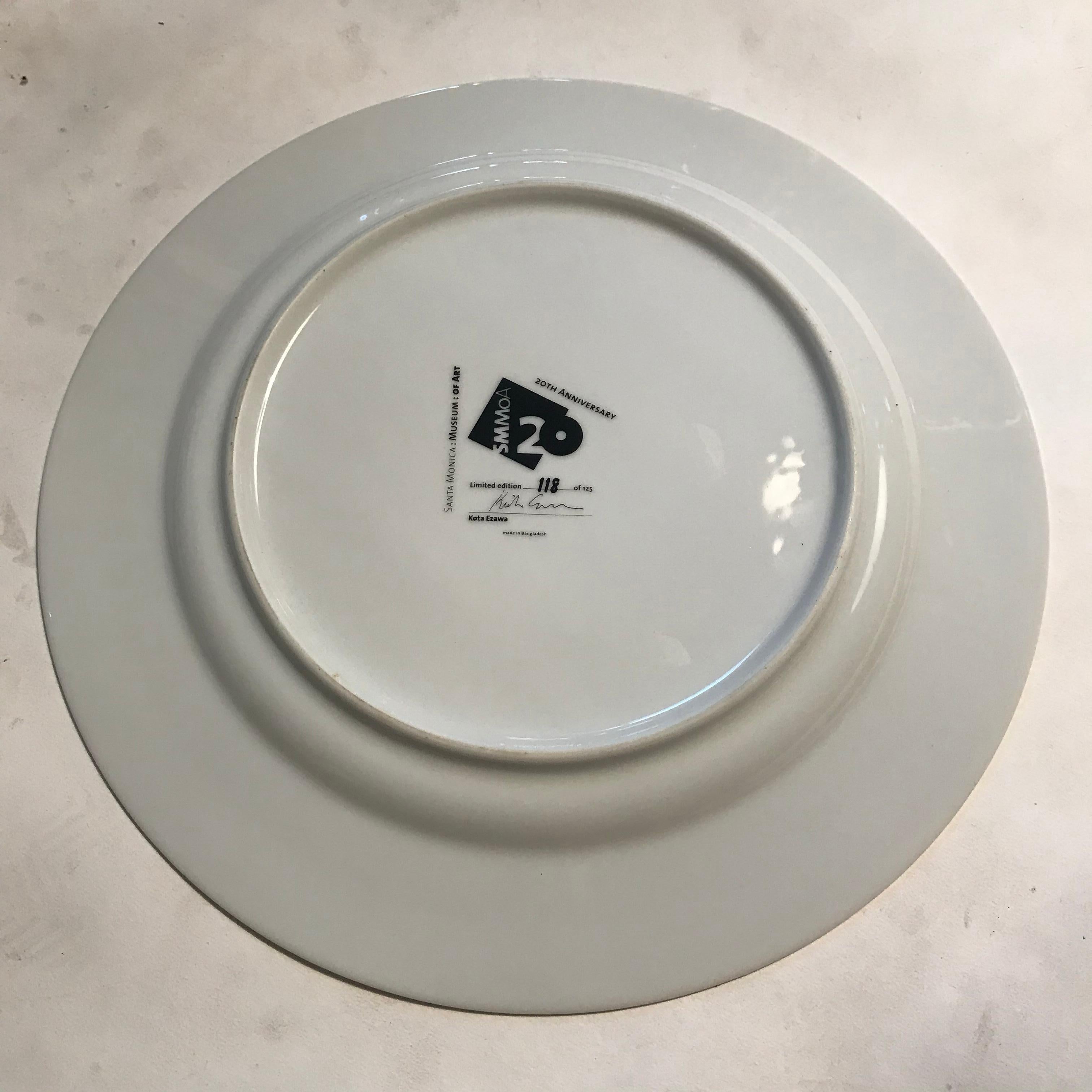 Modern Santa Monica Museum of Art 20th Anniversary Kota Ezawa Plate