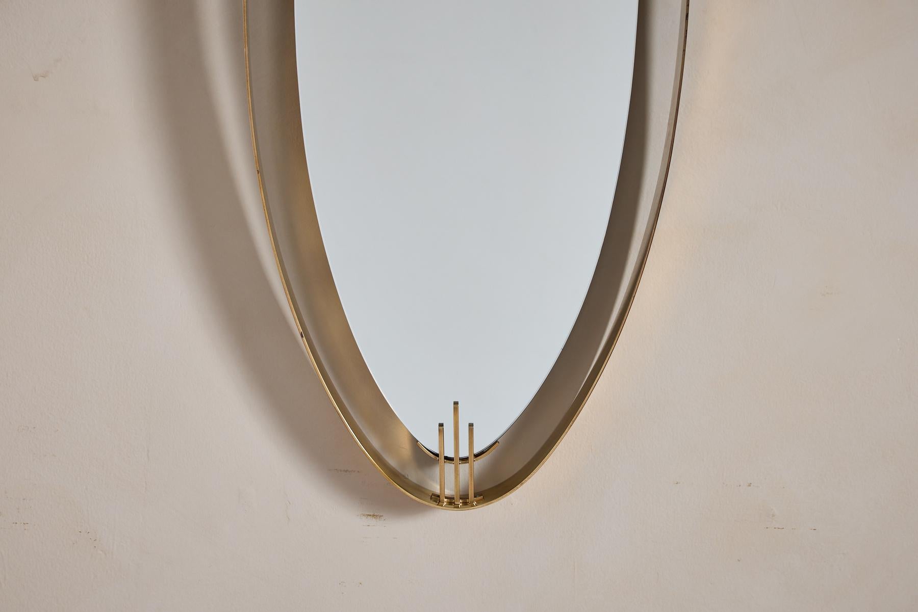 Santambrogio & De Berti Miroir en laiton en vente 6